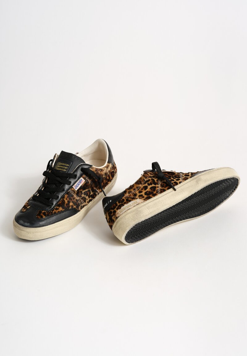 Golden Goose Horse Hair & Leather Leopard Soul-Star Sneaker	