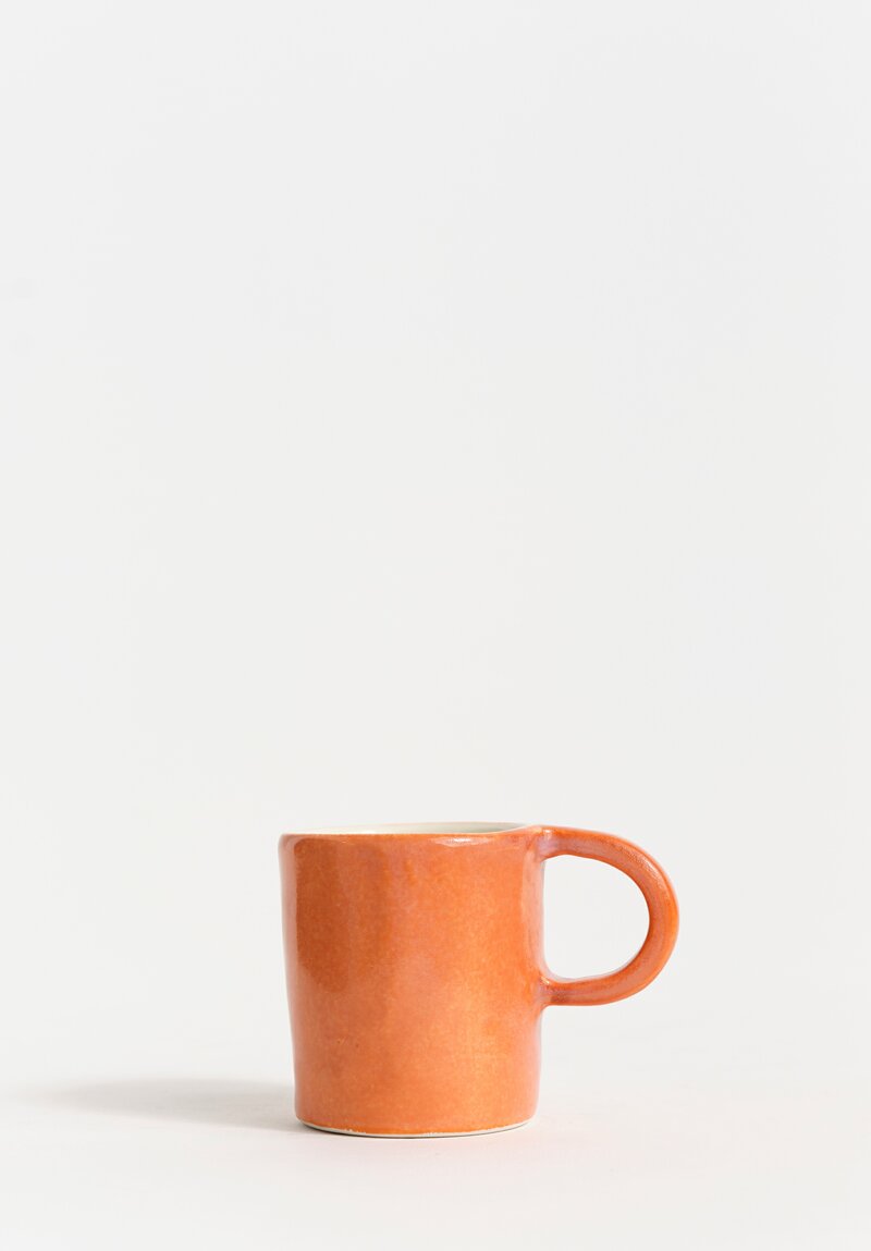 Stamperia Bertozzi Handmade Porcelain Espresso Cup Arancio Orange