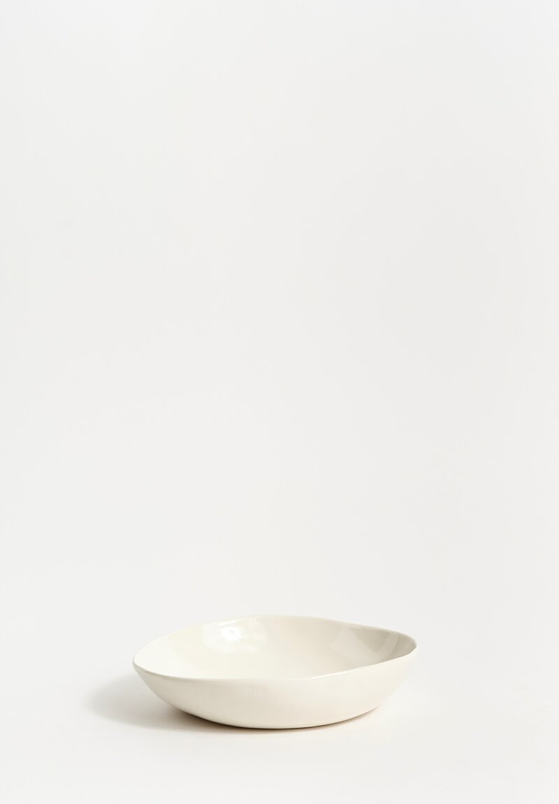 Stamperia Bertozzi Handmade Porcelain Hand Stamped Pasta Bowl Anchovies Blue