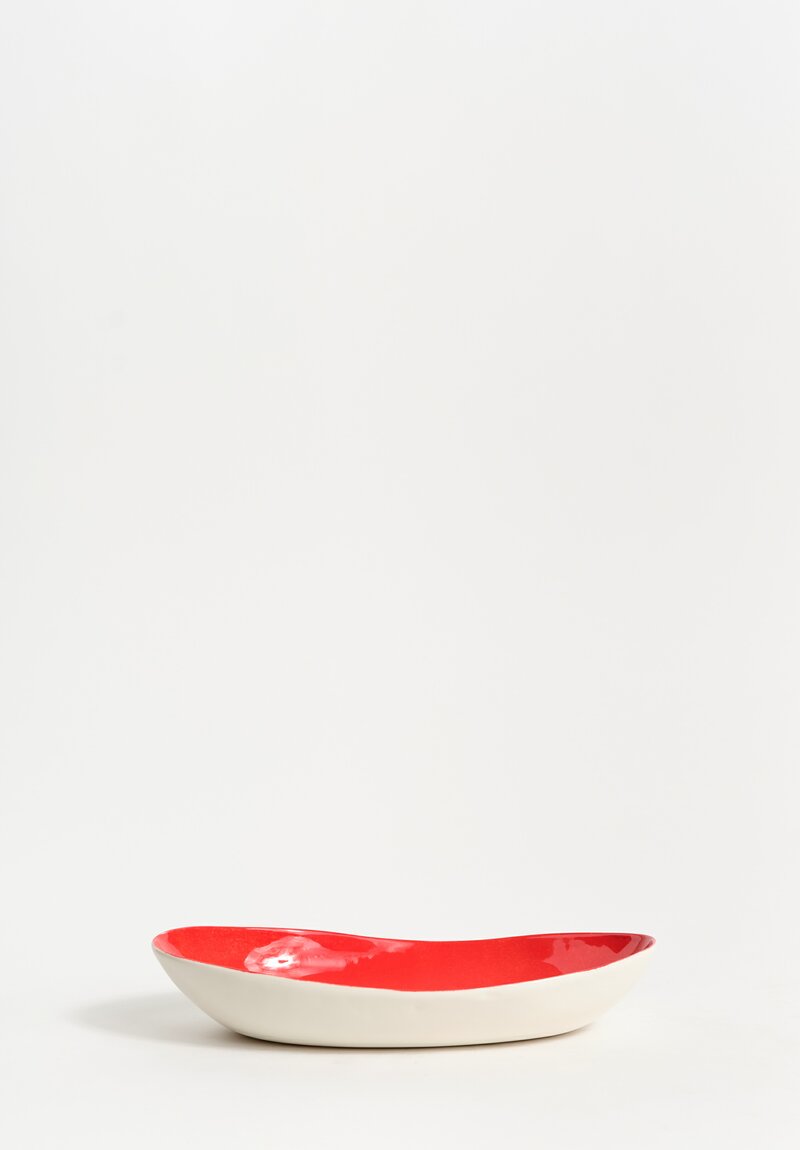 Stamperia Bertozzi Handmade Porcelain Interior Painted Barchetta Rosso Red