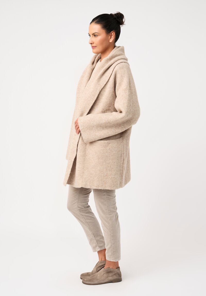 Lauren Manoogian Baby Alpaca Double-Faced Coat in Natural Oak