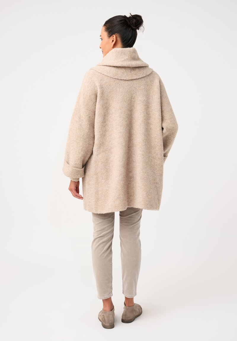 Lauren Manoogian Baby Alpaca Double-Faced Coat in Natural Oak