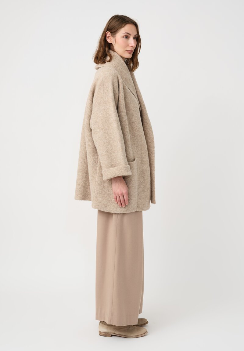 Lauren Manoogian Baby Alpaca Double-Faced Coat in Natural Oak
