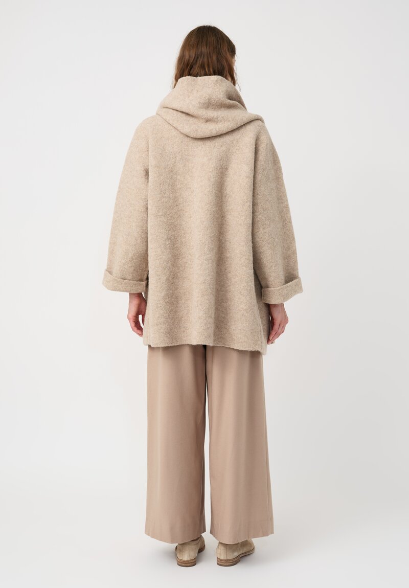 Lauren Manoogian Baby Alpaca Double-Faced Coat in Natural Oak