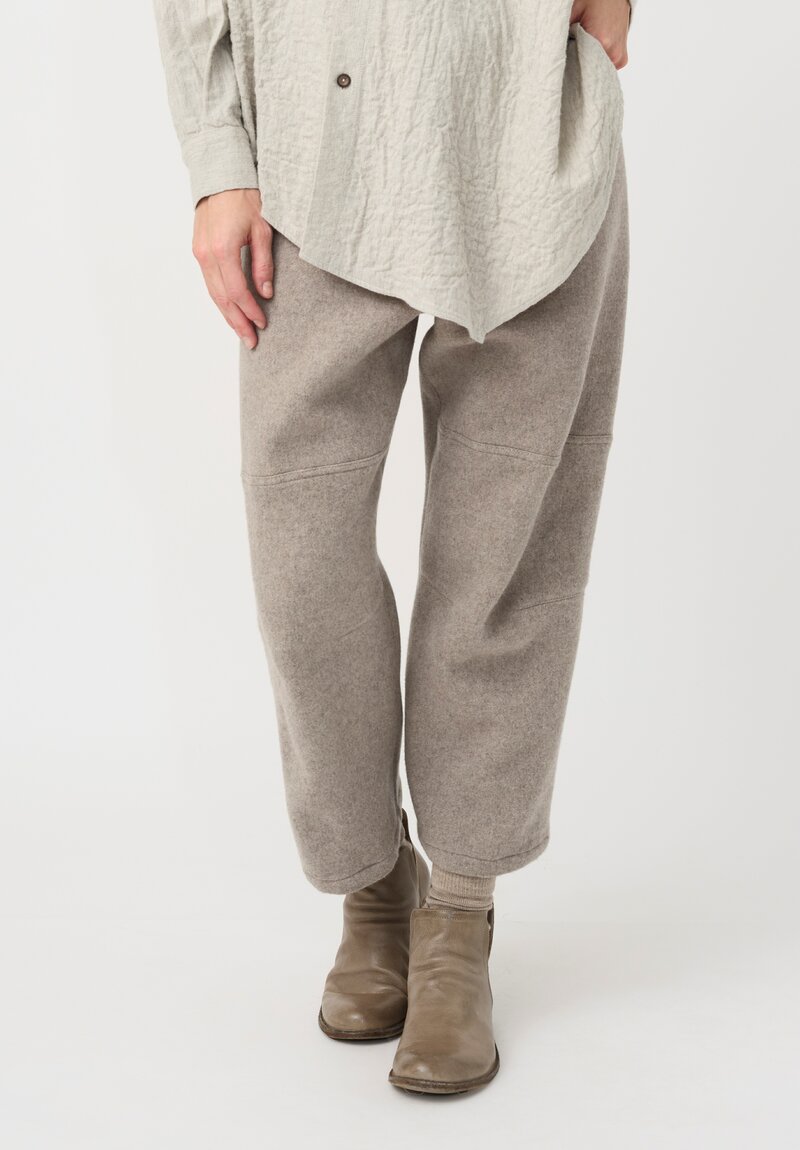 Forme d'Expression Thermal Skewed 5-Pocket Pants in Neutral Oyster Grey