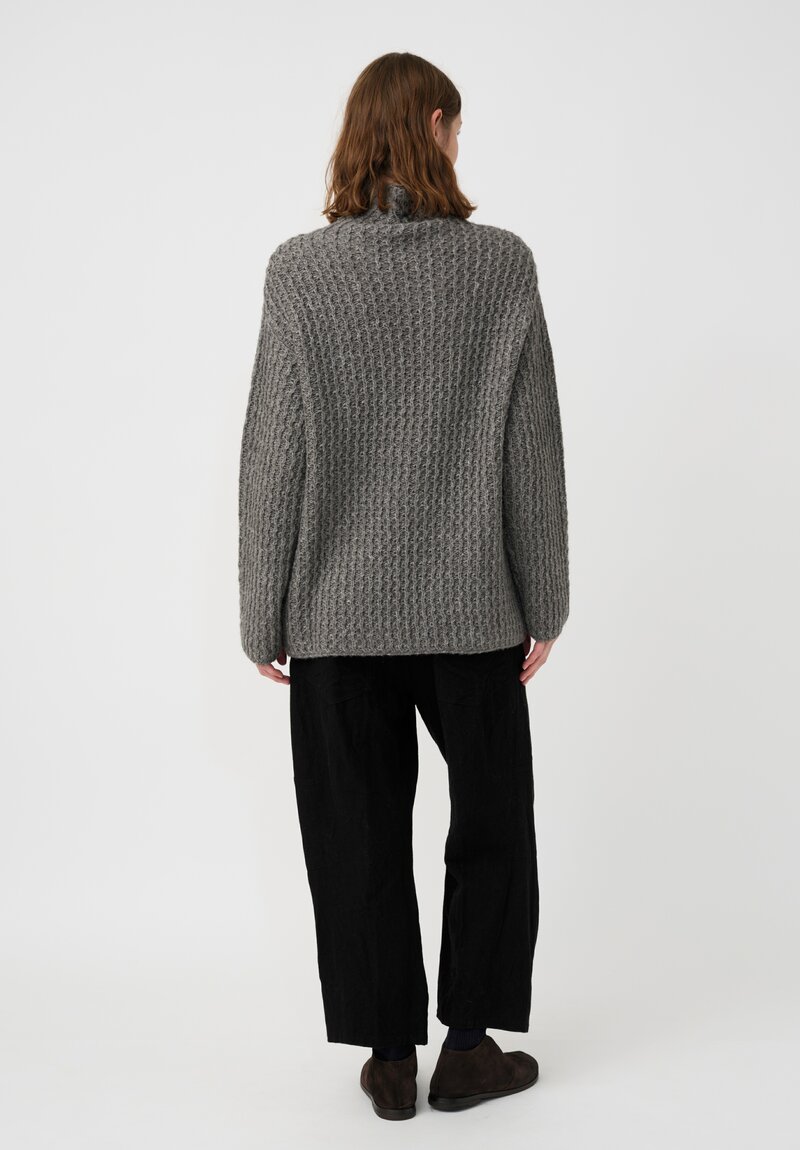 Forme d'Expression Skewed 5-Pocket Pants in Sable Black