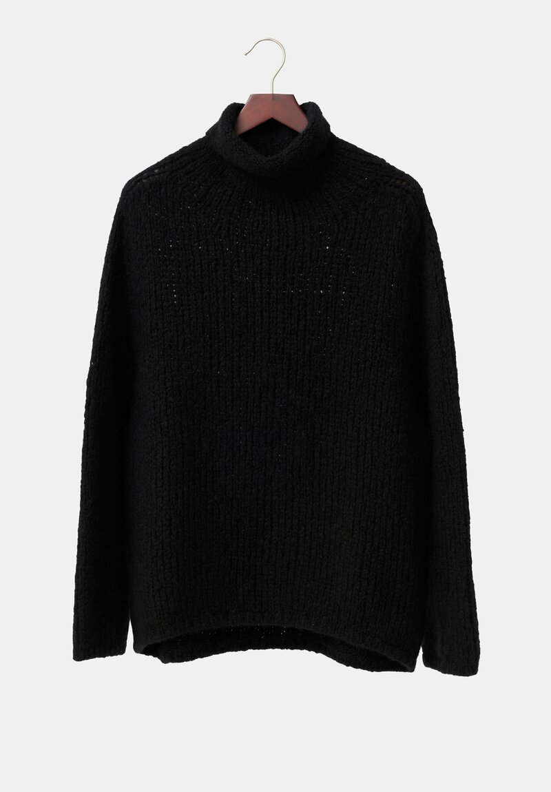 Wommelsdorff Cashemere Knit Yara Turtleneck Sweater in Black