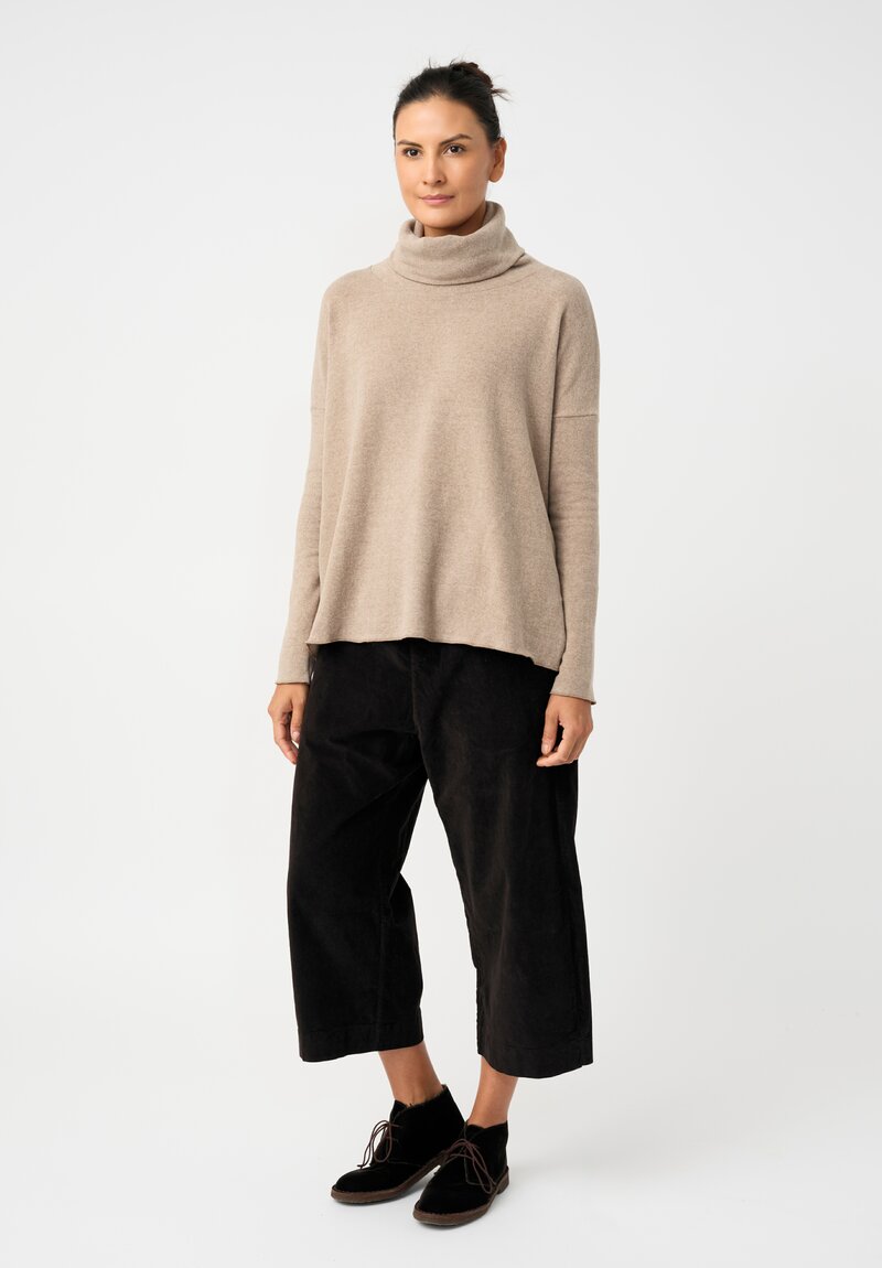Album di Famiglia Turtleneck Sweatshirt in Oatmeal Brown