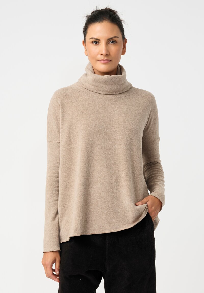 Album di Famiglia Turtleneck Sweatshirt in Oatmeal Brown
