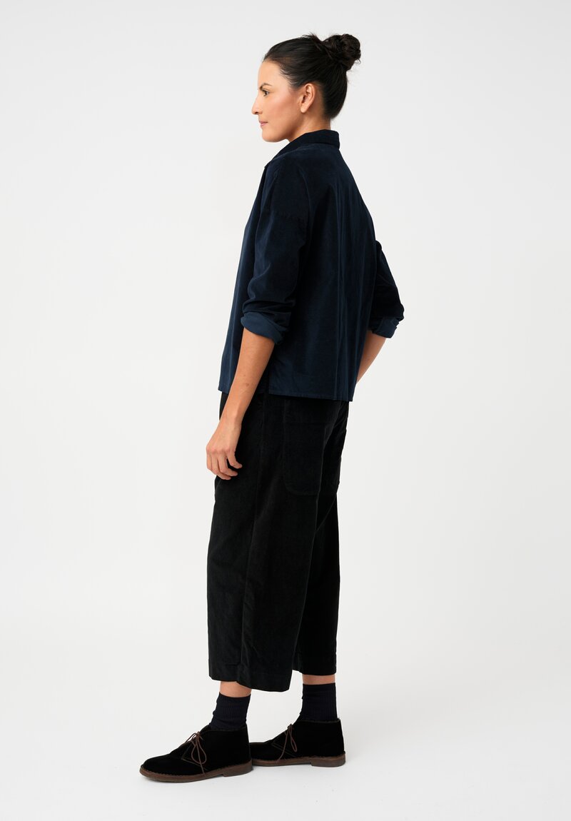 Album di Famiglia Cotton Velvet W&S Pants in Mars Black