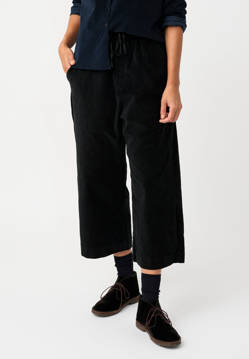 Album di Famiglia Cotton Velvet W&S Pants in Mars Black