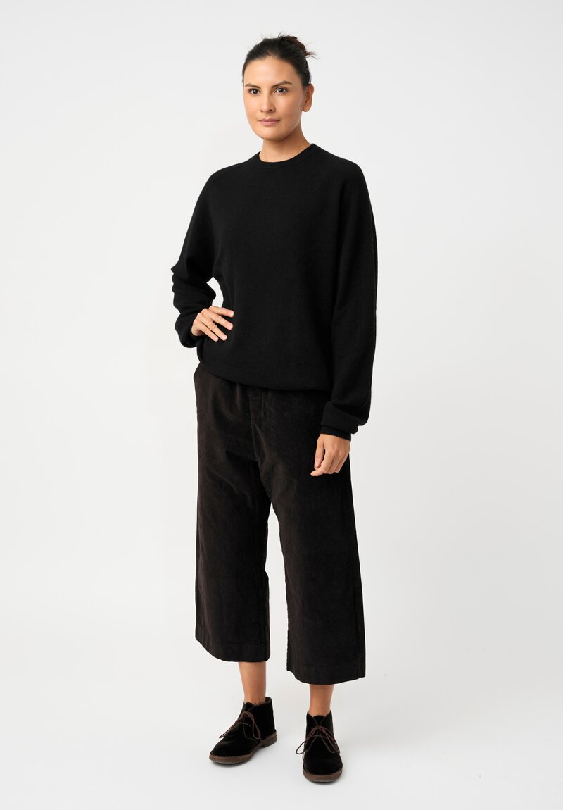 Album di Famiglia Cotton Velvet W&S Pants in Cacao Brown