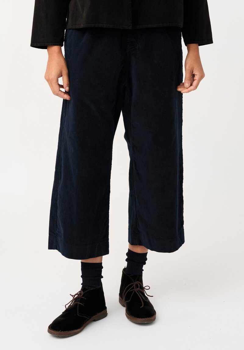 Album di Famiglia Cotton Velvet W&S Pants in Ink Blue