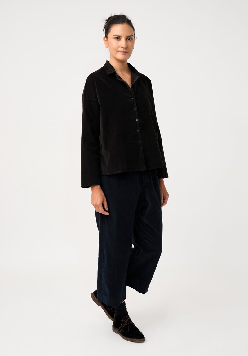 Album di Famiglia Cotton Velvet W&S Pants in Ink Blue