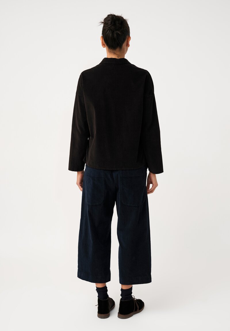 Album di Famiglia Cotton Velvet W&S Pants in Ink Blue