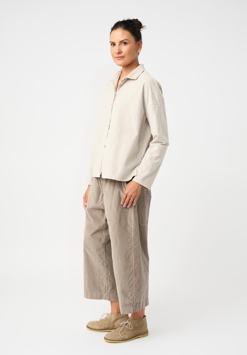 Album di Famiglia Cotton Velvet W&S Pants in Ash Brown