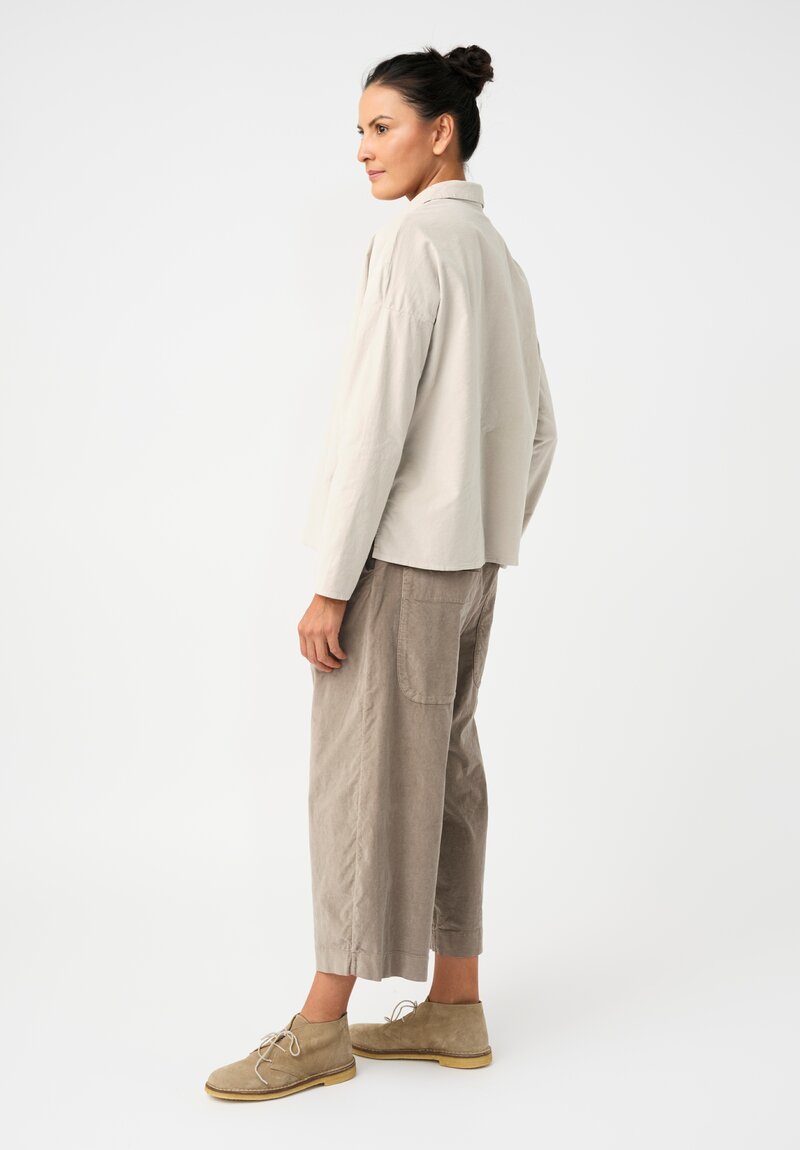 Album di Famiglia Cotton Velvet W&S Pants in Ash Brown
