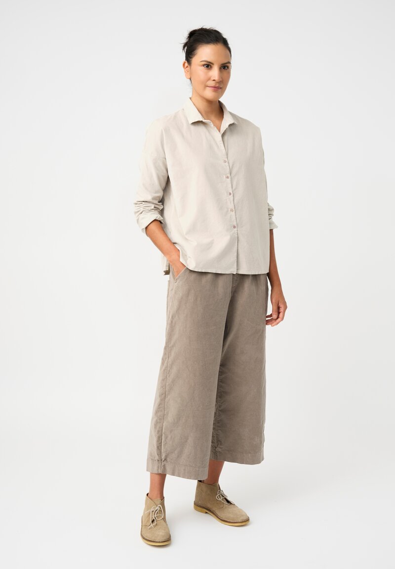 Album di Famiglia Cotton Velvet W&S Pants in Ash Brown