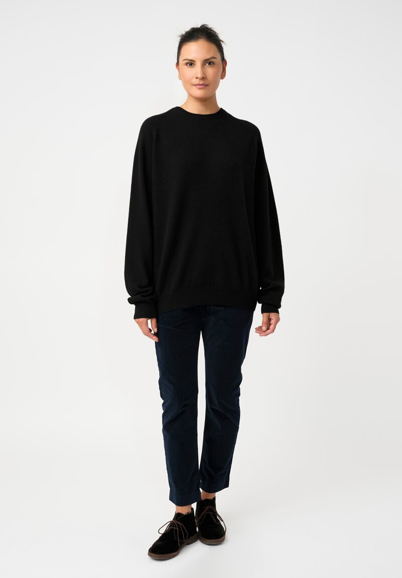 Album di Famiglia Cotton Velvet Slim Pants in Ink Blue