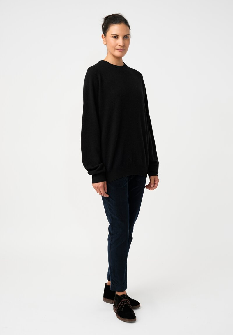 Album di Famiglia Cotton Velvet Slim Pants in Ink Blue