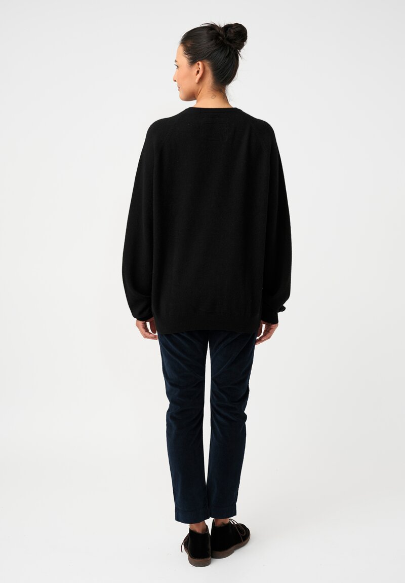 Album di Famiglia Cotton Velvet Slim Pants in Ink Blue