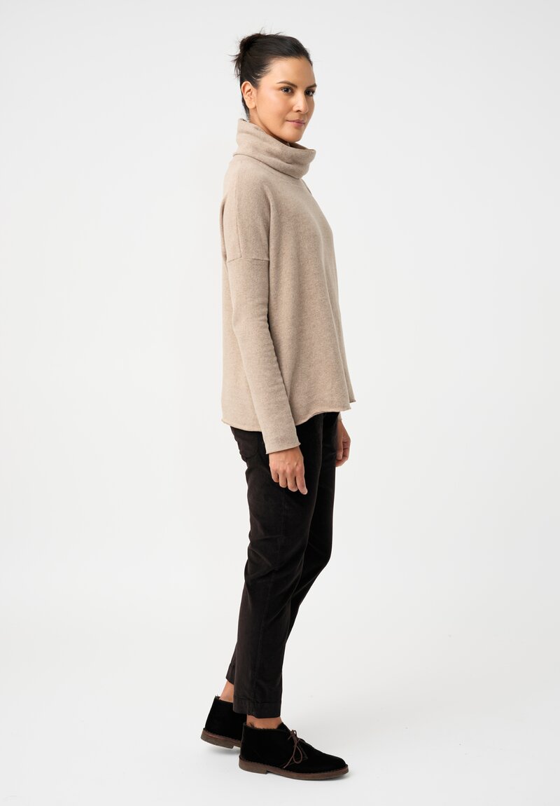 Album di Famiglia Cotton Velvet Slim Pants in Cacao Brown