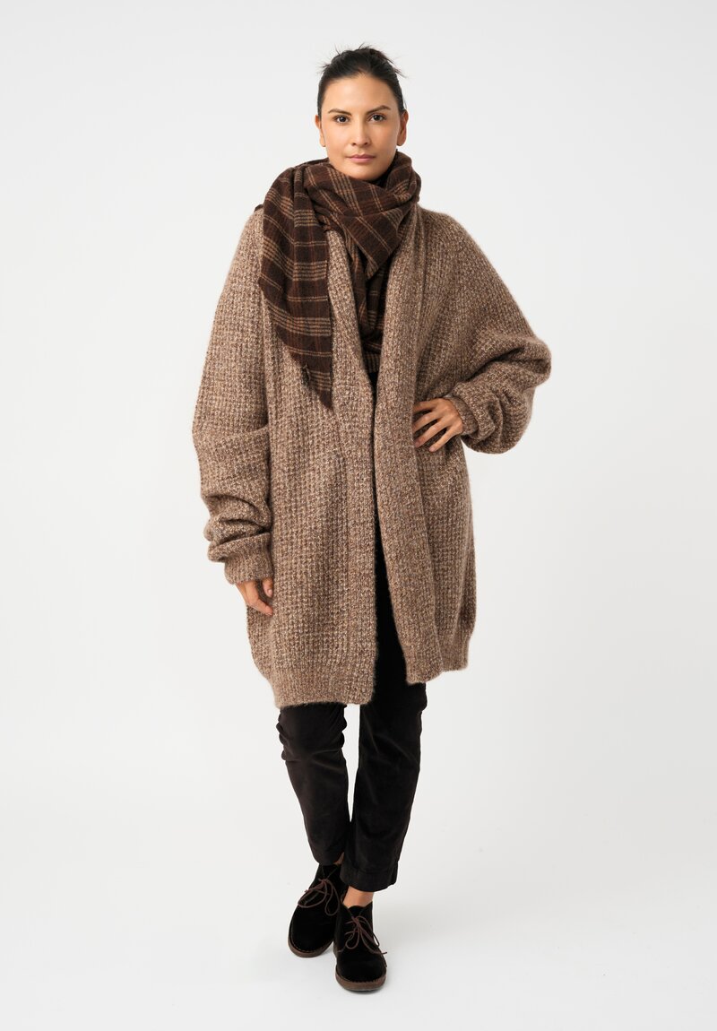 Album di Famiglia Cotton Velvet Slim Pants in Cacao Brown