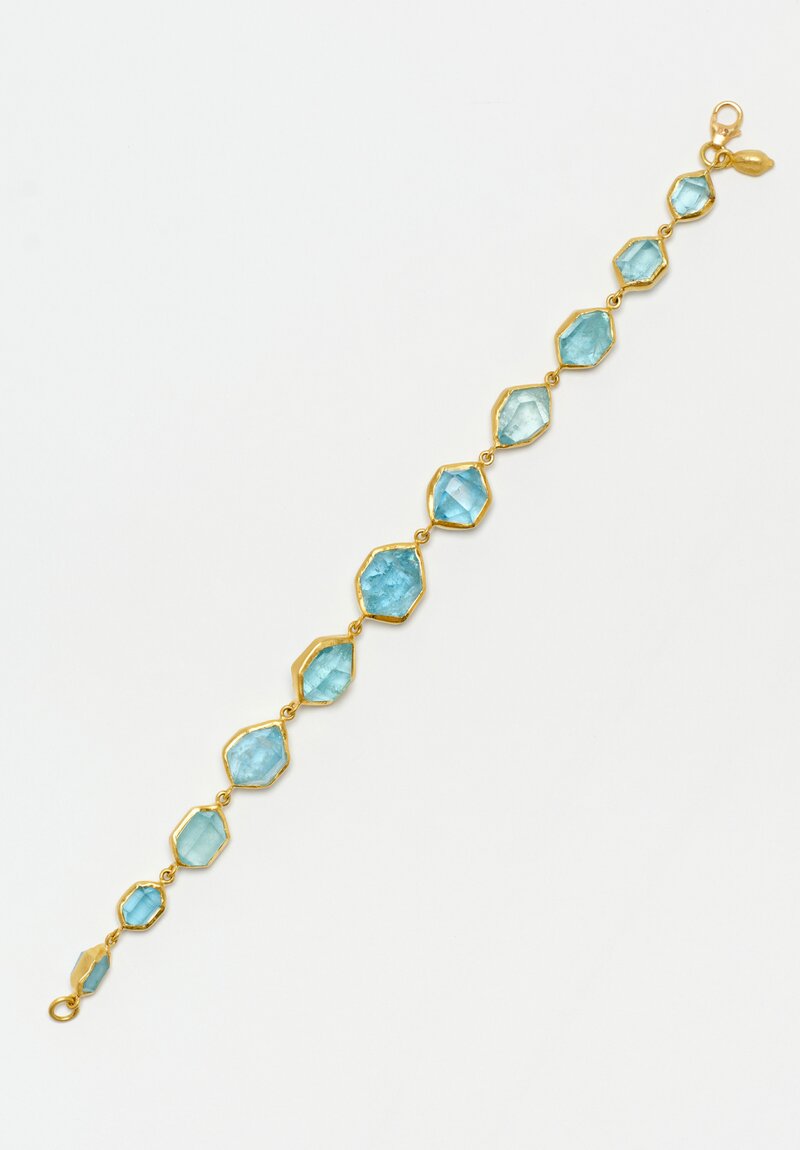 Pippa Small 18k, Aquamarine Full Stone Bracelet