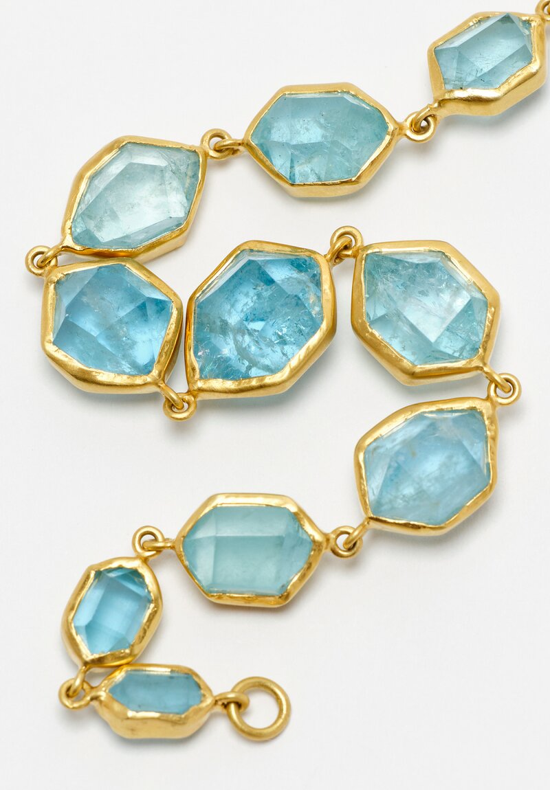 Pippa Small 18k, Aquamarine Full Stone Bracelet