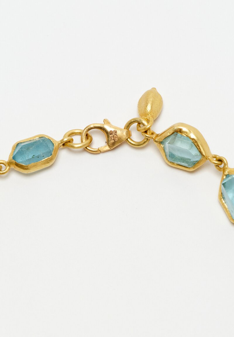 Pippa Small 18k, Aquamarine Full Stone Bracelet