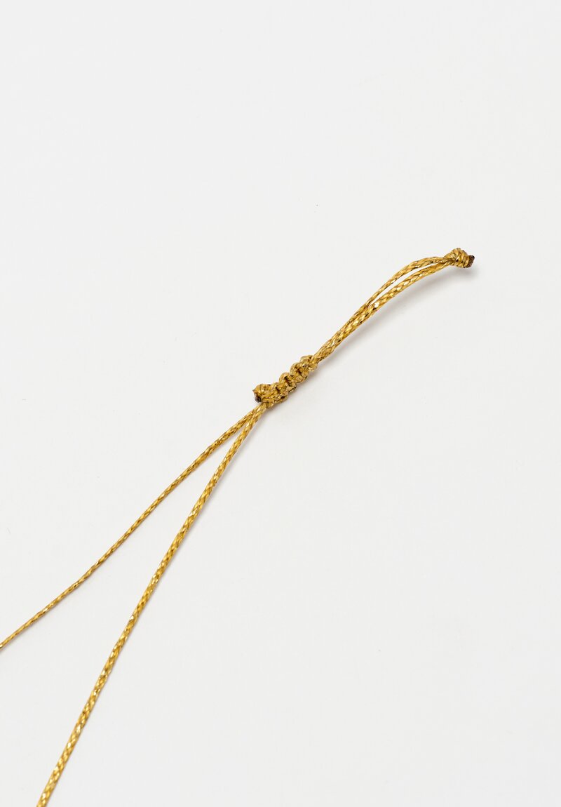 Pippa Small 18K Gold Braided Cord Chain Knot Closure Necklace with 25.6 Carat Faceted Herkimer Diamond & Rock Crystal Quartz Open Back Bezel Set Gemstone Pendants Closure Detail Shot Close Up View