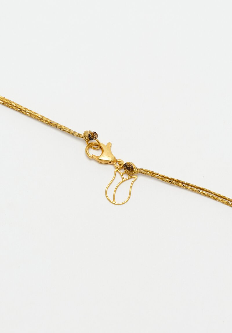 Pippa Small 18k, Aquamarine 17 Stone ShortNecklace 13 in