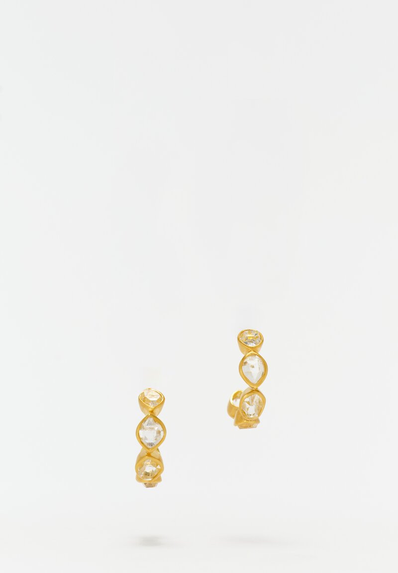 Pippa Small 18k, Herkimer Diamond Thela Small Earrings 3.1 cts