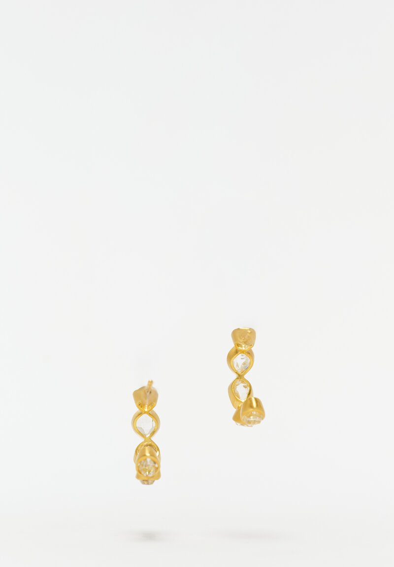 Pippa Small 18k, Herkimer Diamond Thela Small Earrings 3.1 cts