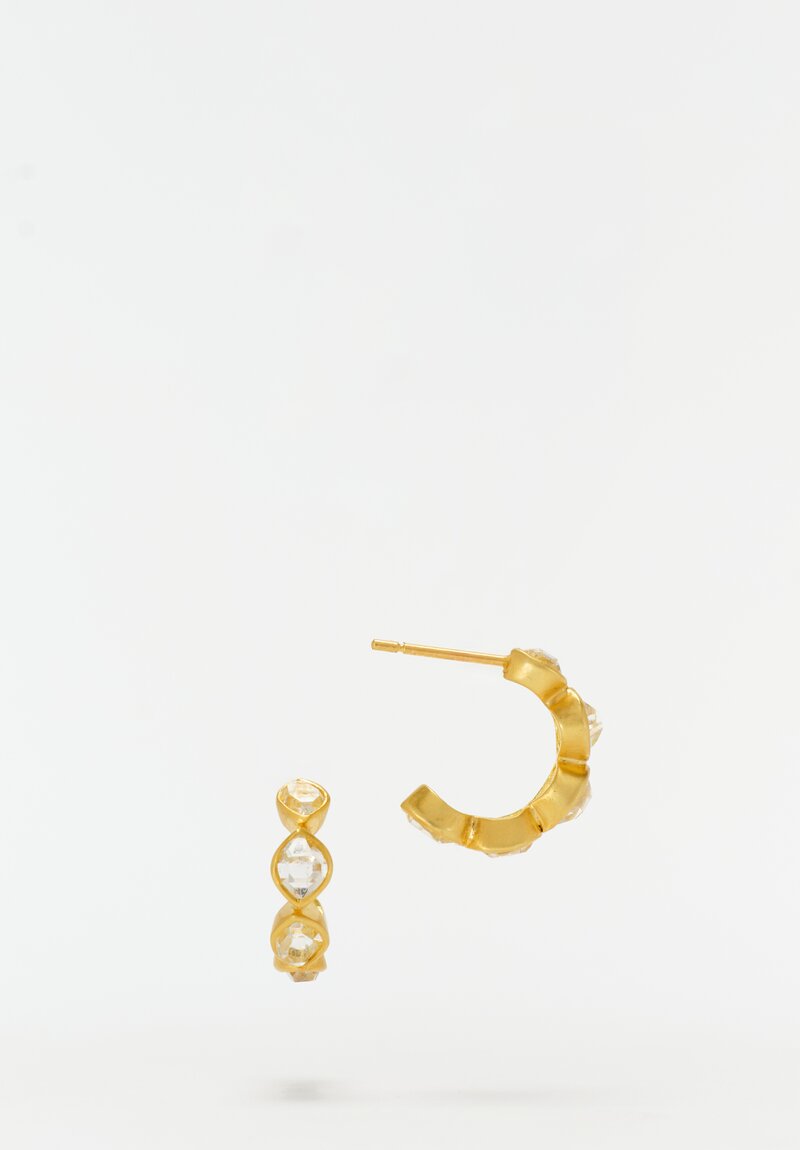 Pippa Small 18k, Herkimer Diamond Thela Small Earrings 3.1 cts