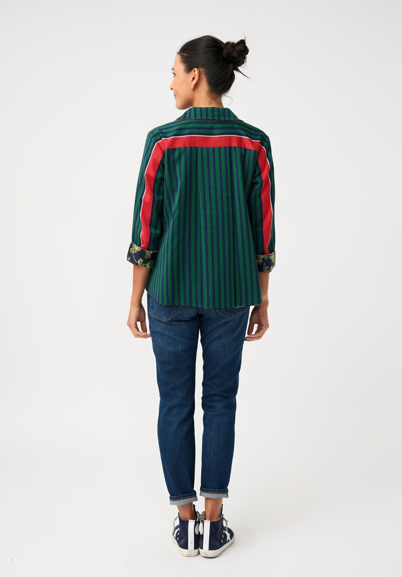 Péro Double-Breasted Silk-Lined Floral Jacket