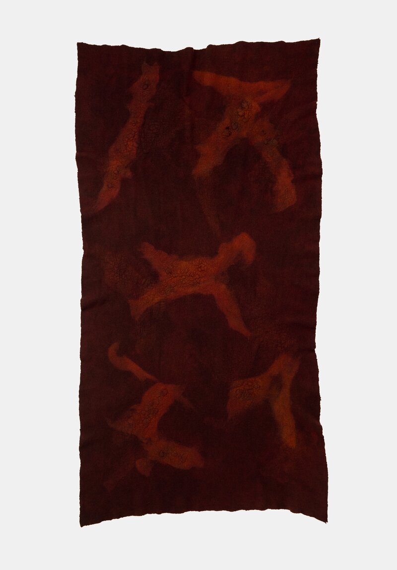 Biek Verstappen Felted Scarf Dark Cherry Red