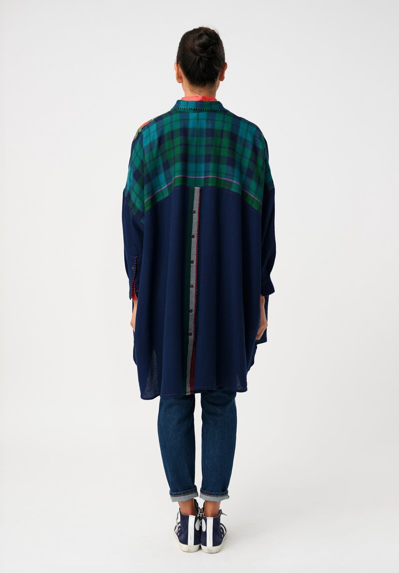 Péro Silk Appliqué Floral Hand-Knotted Tunic