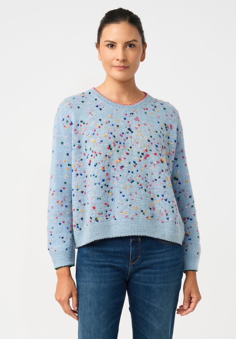 Péro Hand-Knit Confetti Hearts Pullover Sweater