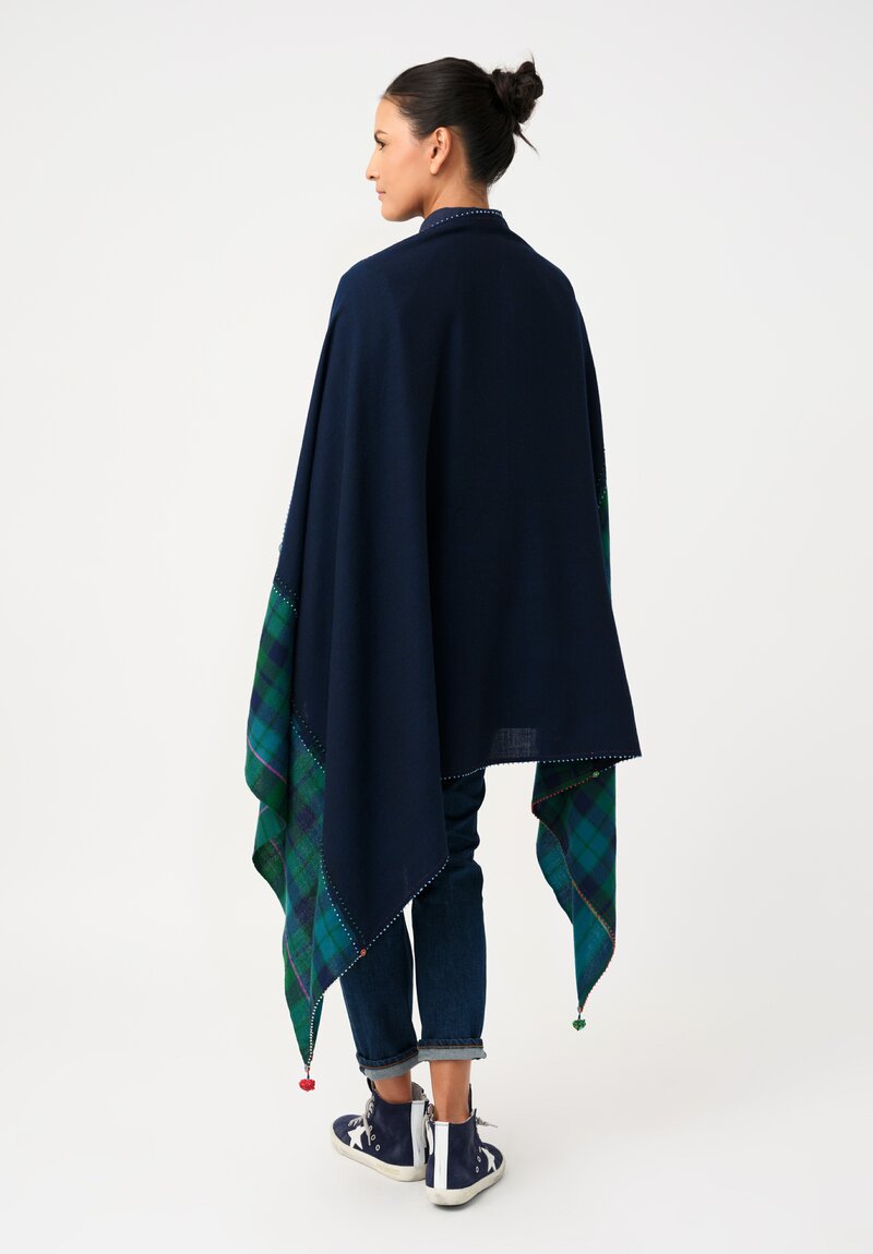 Péro Pashmina Checkered Scarf with Tassles