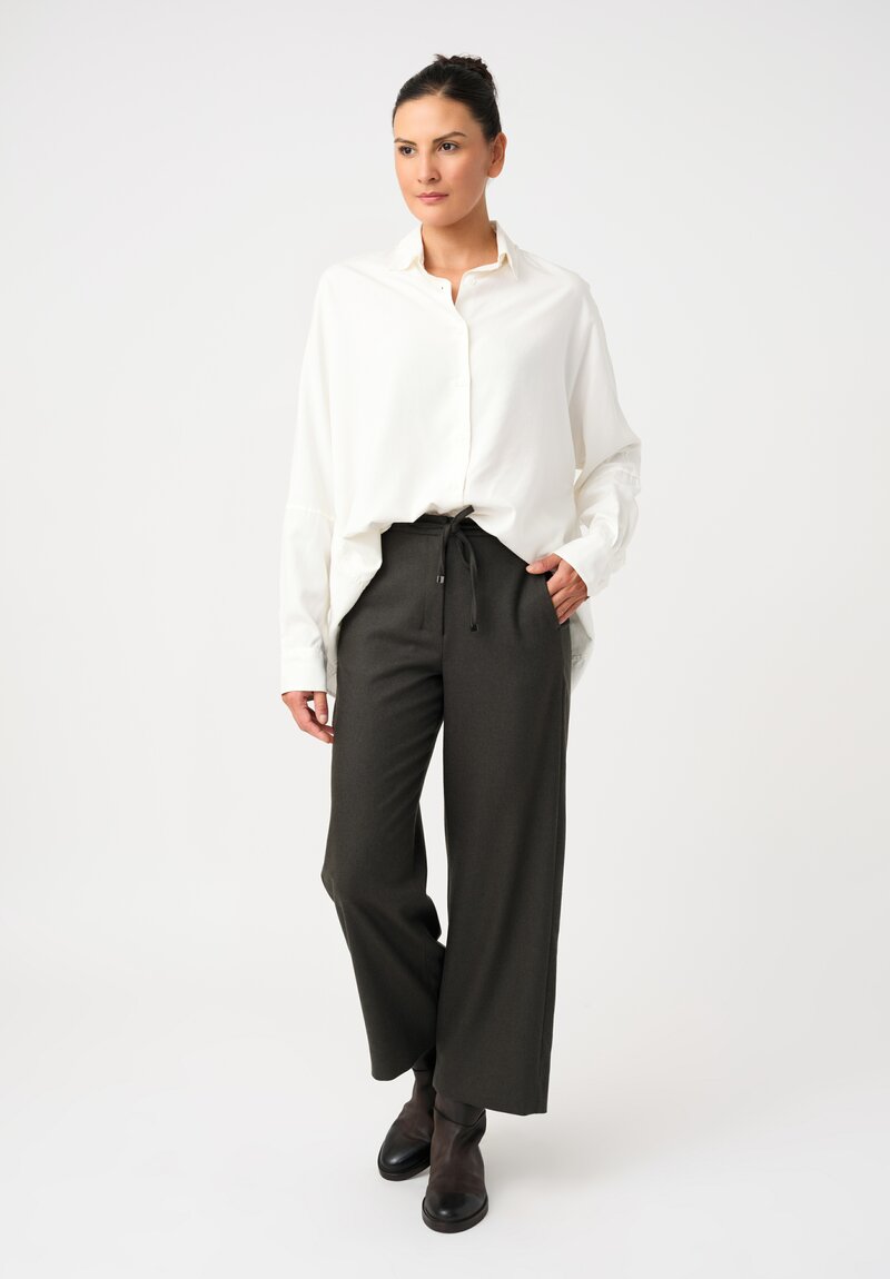 'S Max Mara Floria Drawstring Pants in Muted Army Green