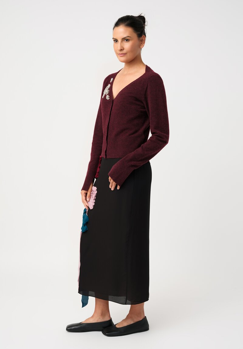 Erdem Crystal Embellished V-Neck Cardigan