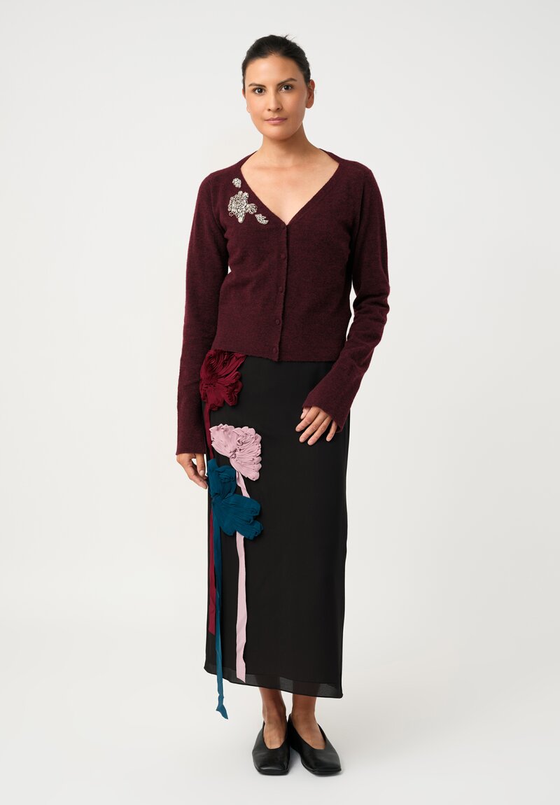 Erdem Crystal Embellished V-Neck Cardigan