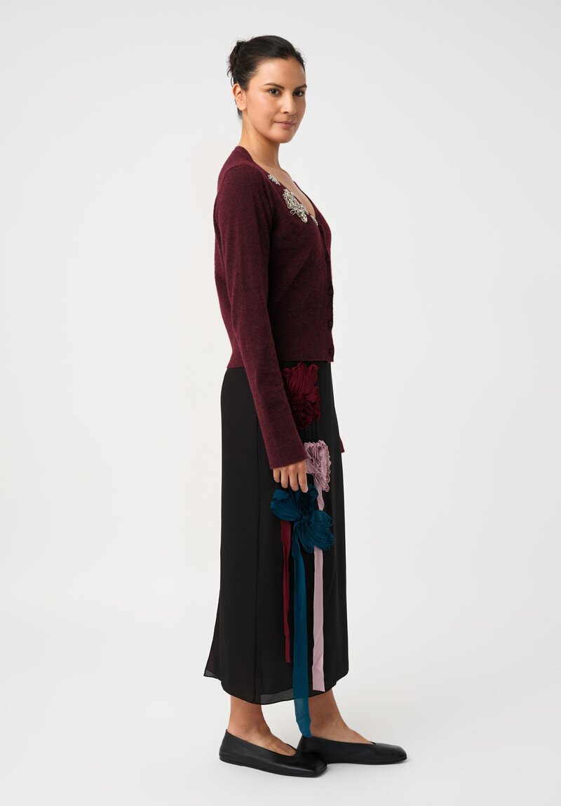 Erdem Crystal Embellished V-Neck Cardigan