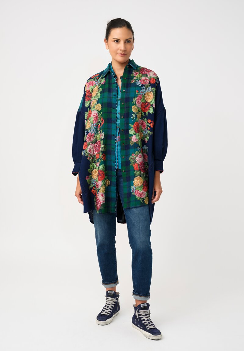 Péro Silk Hand-Knotted Plaid Button Down