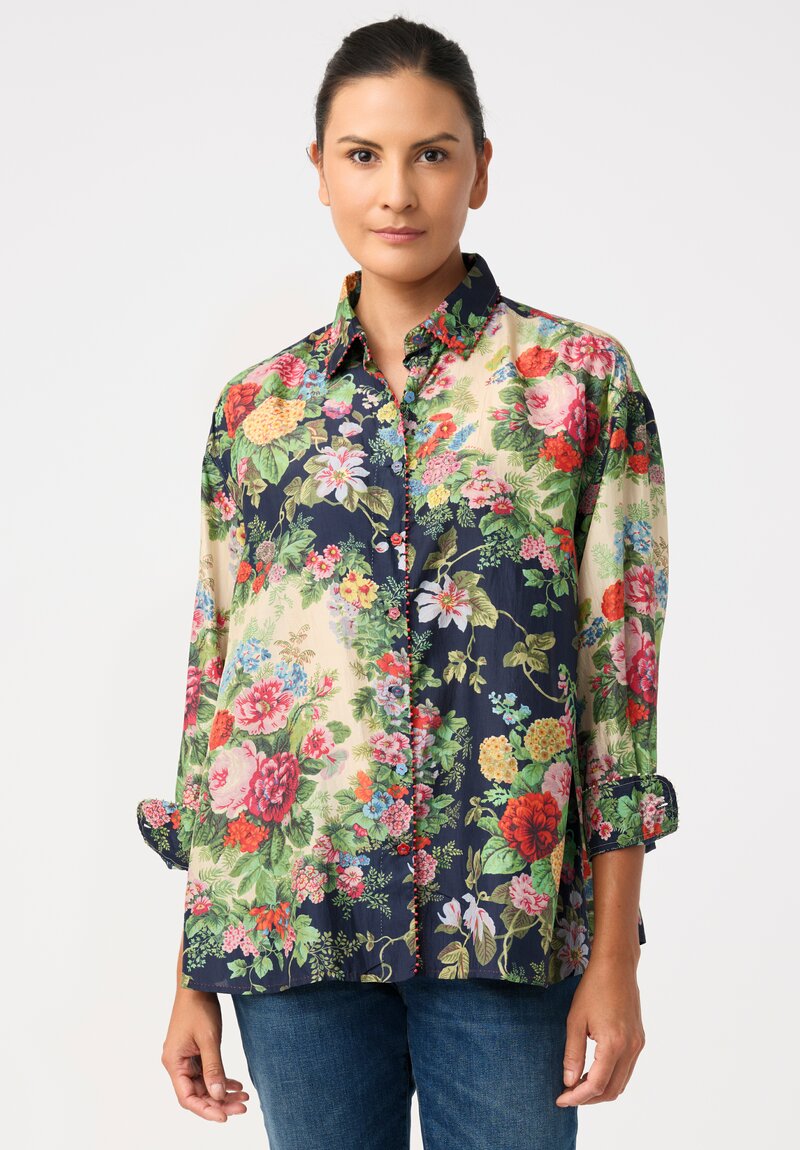 Péro Silk Floral Button-Down