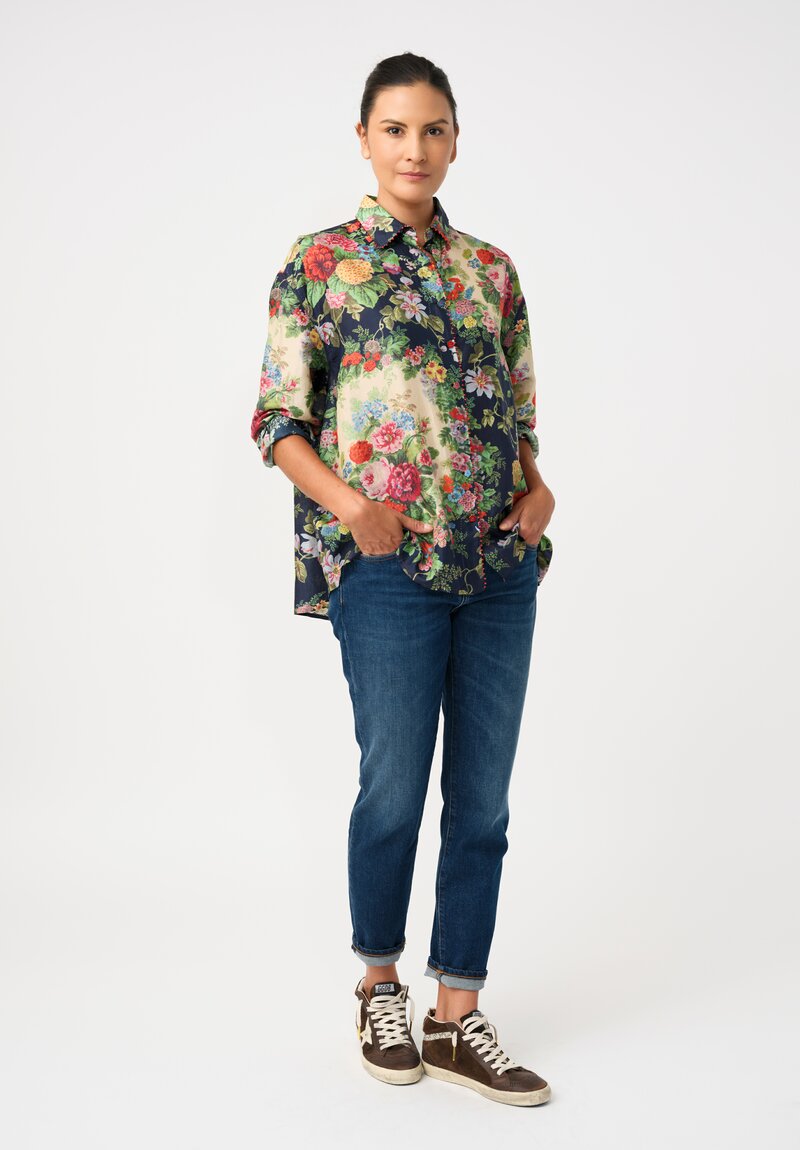 Péro Silk Floral Button-Down