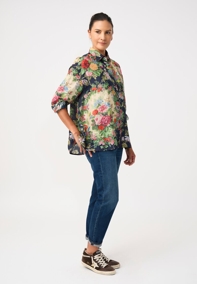 Péro Silk Floral Button-Down