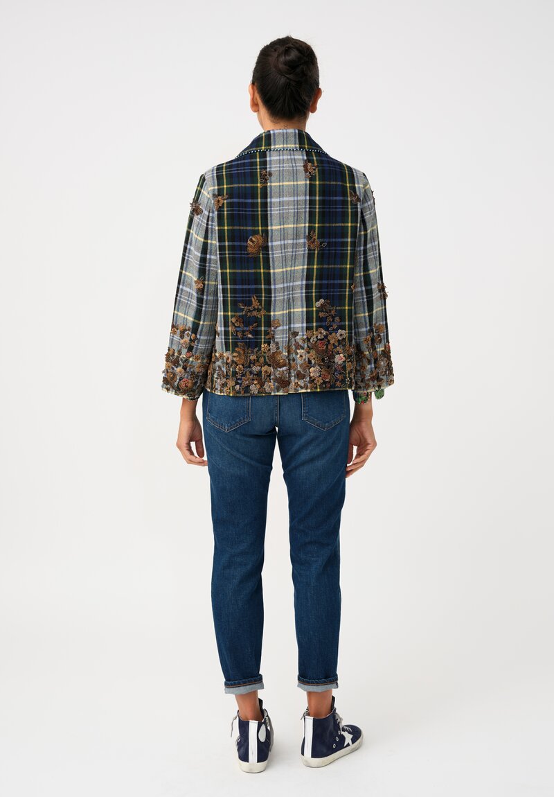 Péro Cotton Blend Floral Embellished Button Down Coat