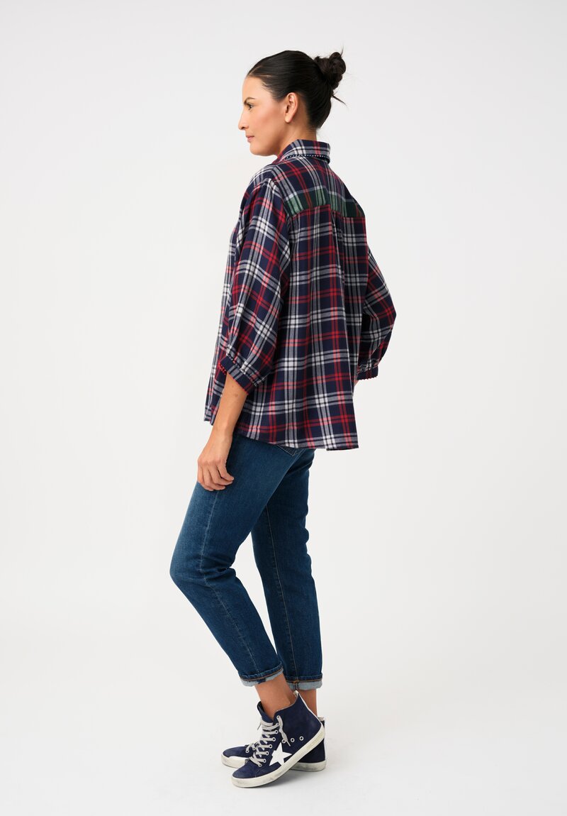 Péro Pashmina Plaid Button Down